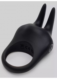 Черное эрекционное виброкольцо Sensation Rechargeable Vibrating Rabbit Love Ring - Fifty Shades of Grey - в Тамбове купить с доставкой