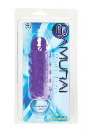 Закрытая фиолетовая насадка с пупырышками SAMURAI PENIS SLEEVE PURPLE - 14,5 см. - NMC - в Тамбове купить с доставкой