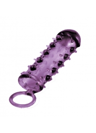 Закрытая фиолетовая насадка с пупырышками SAMURAI PENIS SLEEVE PURPLE - 14,5 см. - NMC - в Тамбове купить с доставкой