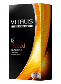 Ребристые презервативы VITALIS PREMIUM ribbed - 12 шт. - Vitalis - купить с доставкой в Тамбове