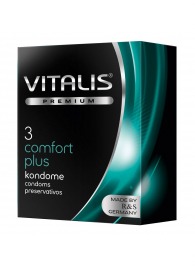 Контурные презервативы VITALIS PREMIUM comfort plus - 3 шт. - Vitalis - купить с доставкой в Тамбове