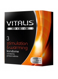 Презервативы VITALIS PREMIUM stimulation   warming с согревающим эффектом - 3 шт. - Vitalis - купить с доставкой в Тамбове