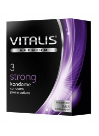 Презервативы с утолщенной стенкой VITALIS PREMIUM strong - 3 шт. - Vitalis - купить с доставкой в Тамбове