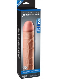 Телесная насадка Fantasy X-tensions Perfect 2  Extension - 20,3 см. - Pipedream - в Тамбове купить с доставкой