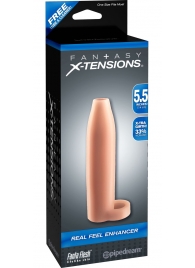 Насадка-расширитель с кольцом для подхвата мошонки Real Feel Enhancer - 14 см. - Pipedream - в Тамбове купить с доставкой