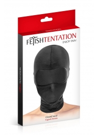 Сплошная маска-шлем с имитацией повязки для глаз - Fetish Tentation - купить с доставкой в Тамбове