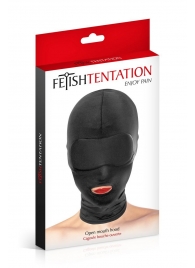 Сплошная маска на голову с прорезью для рта - Fetish Tentation - купить с доставкой в Тамбове