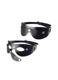 Черная кожаная маска  Новичок - Sitabella - купить с доставкой в Тамбове