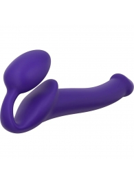 Фиолетовый безремневой страпон Silicone Bendable Strap-On - size S - Strap-on-me - купить с доставкой в Тамбове