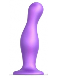 Фиолетовая насадка Strap-On-Me Dildo Plug Curvy size L - Strap-on-me - купить с доставкой в Тамбове