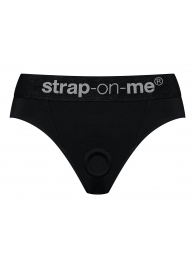 Черные трусики для насадок Heroine Lingerie Harness - size L - Strap-on-me - купить с доставкой в Тамбове