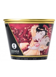 Массажная  свеча Sparkling Strawberry Wine с ароматом клубничного вина - 170 мл. - Shunga - купить с доставкой в Тамбове