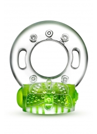 Зеленое эрекционное виброкольцо Arouser Vibrating C-Ring - Blush Novelties - в Тамбове купить с доставкой