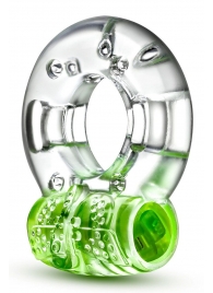 Зеленое эрекционное виброкольцо Arouser Vibrating C-Ring - Blush Novelties - в Тамбове купить с доставкой