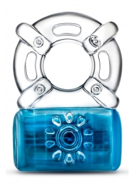Синее эрекционное виброкольцо Pleaser Rechargeable C-Ring - Blush Novelties - в Тамбове купить с доставкой