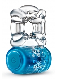 Синее эрекционное виброкольцо One Night Stand Vibrating C-Ring - Blush Novelties - в Тамбове купить с доставкой