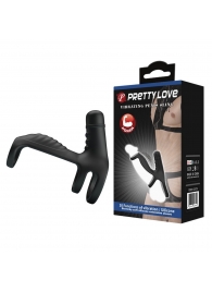 Черная вибронасадка на пенис Vibrating Penis Sling - Baile - в Тамбове купить с доставкой