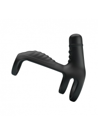 Черная вибронасадка на пенис Vibrating Penis Sling - Baile - в Тамбове купить с доставкой