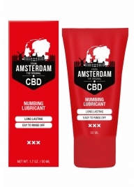Пролонгирующий лубрикант Numbing CBD from Amsterdam - 50 мл. - Shots Media BV - купить с доставкой в Тамбове