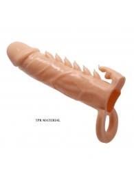Телесная удлиняющая насадка Penis Sleeve Emmitt - 17 см. - Baile - в Тамбове купить с доставкой