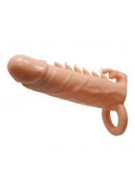 Телесная удлиняющая насадка Penis Sleeve Emmitt - 17 см. - Baile - в Тамбове купить с доставкой