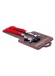 Металлические зажимы на соски с красными замшевыми кисточками - Crazy Handmade - купить с доставкой в Тамбове