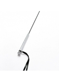 Черный кожаный стек с гладкой ручкой - 55 см. - Crazy Handmade - купить с доставкой в Тамбове