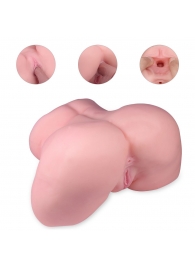 Реалистичный мастурбатор-полуторс с 2 рабочими отверстиями - S-HANDE - в Тамбове купить с доставкой