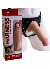 Страпон Harness из двух предметов: регулируемые трусики и насадка-фаллос - 17,5 см. - LOVETOY (А-Полимер) - купить с доставкой в Тамбове
