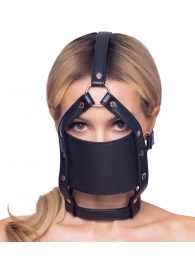 Черный намордник с кляпом-шаром Head Harness With A Gag - Orion - купить с доставкой в Тамбове