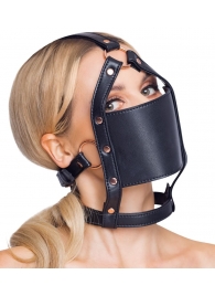 Черный намордник с кляпом-шаром Head Harness With A Gag - Orion - купить с доставкой в Тамбове