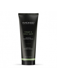 Массажный легкий крем WICKED Sage plus Sea Salt - 120 мл. - Wicked - купить с доставкой в Тамбове
