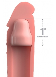 Телесная насадка-удлинитель 1 Inch Silicone X-tension - 17,8 см. - Pipedream - в Тамбове купить с доставкой