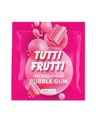 Пробник гель-смазки Tutti-frutti со вкусом бабл-гам - 4 гр. - Биоритм - купить с доставкой в Тамбове