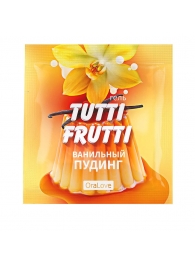 Пробник гель-смазки Tutti-frutti со вкусом ванильного пудинга - 4 гр. - Биоритм - купить с доставкой в Тамбове