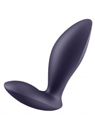 Фиолетовый анальный вибростимулятор Power Plug - Satisfyer - в Тамбове купить с доставкой