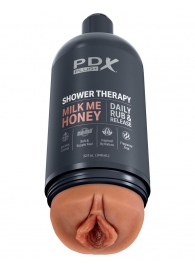 Мастурбатор-вагина цвета карамели Shower Therapy Milk Me Honey - Pipedream - в Тамбове купить с доставкой
