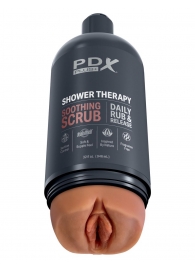 Мастурбатор-вагина цвета карамели Shower Therapy Soothing Scrub - Pipedream - в Тамбове купить с доставкой