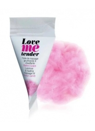 Съедобное согревающее массажное масло Love Me Tender Cotton Candy с ароматом сладкой ваты - 10 мл. - Love to Love - купить с доставкой в Тамбове