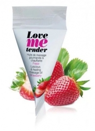 Съедобное согревающее массажное масло Love Me Tender Strawberry с ароматом клубники - 10 мл. - Love to Love - купить с доставкой в Тамбове