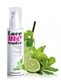 Съедобное согревающее массажное масло Love Me Tender Mojito с ароматом мохито - 100 мл. - Love to Love - купить с доставкой в Тамбове