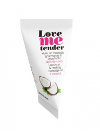 Съедобное согревающее массажное масло Love Me Tender Cocos с ароматом кокоса - 10 мл. - Love to Love - купить с доставкой в Тамбове