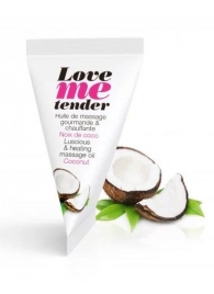 Съедобное согревающее массажное масло Love Me Tender Cocos с ароматом кокоса - 10 мл. - Love to Love - купить с доставкой в Тамбове