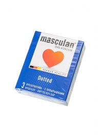 Презервативы с пупырышками Masculan Dotted - 3 шт. - Masculan - купить с доставкой в Тамбове