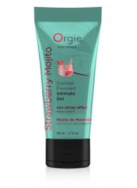 Съедобный интимный гель Orgie Lube Tube Cocktail Strawberry Mojito - 50 мл. - ORGIE - купить с доставкой в Тамбове