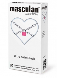 Ультрапрочные презервативы Masculan Ultra Safe Black - 10 шт. - Masculan - купить с доставкой в Тамбове