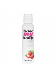 Массажная хрустящая пенка Tickle My Body Strawberry с ароматом клубники - 150 мл. - Love to Love - купить с доставкой в Тамбове