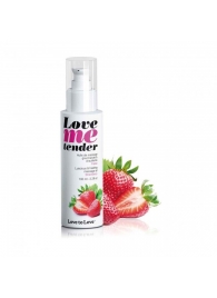 Съедобное согревающее массажное масло Love Me Tender Strawberry с ароматом клубники - 100 мл. - Love to Love - купить с доставкой в Тамбове