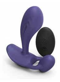 Темно-синий вибромассажер Witty P G Vibrator with Remote Control - Love to Love - в Тамбове купить с доставкой