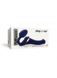Синий безремневой страпон Multi Orgasm Size S с клиторальной стимуляцией - Strap-on-me - купить с доставкой в Тамбове